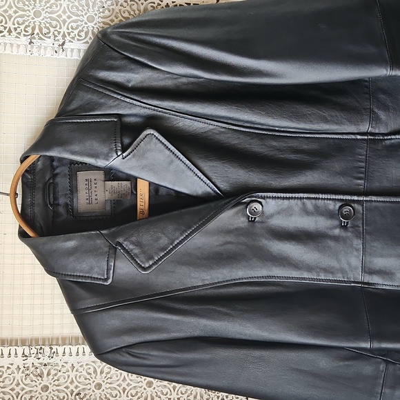 John Paul Richard Black Button Up‎ Leather Jacket sz 8 Classic - Picture 2 of 14